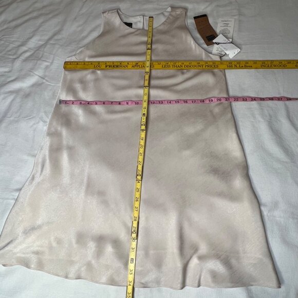 Carole Little Women's Size 14 Ivory A-Line Satin Dress NWT Career Elegant USA - Picture 11 of 14